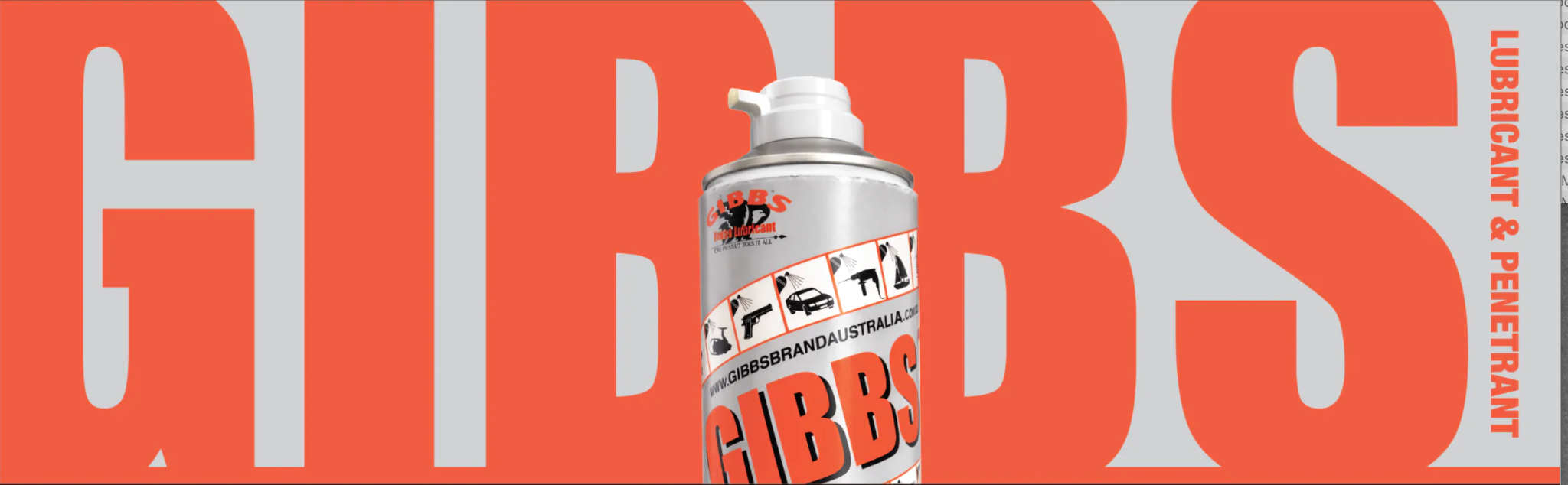 GIBBS lubricant and penetrant brand banner