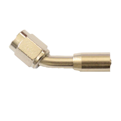 Crimp PTFE Hose End 45° | -06