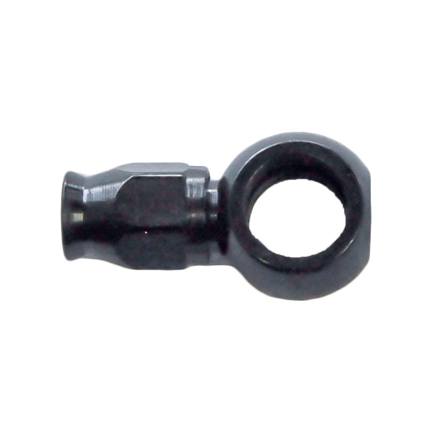 Banjo Hose End Non-Swivel -03 x 7/16 Straight Short Steel Black