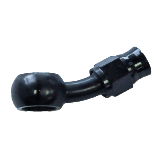 Reusable Banjo Hose End -03 x 7/16 x 20° Steel Black