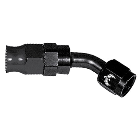Reusable PTFE Hose End -04 x 45° Steel Black