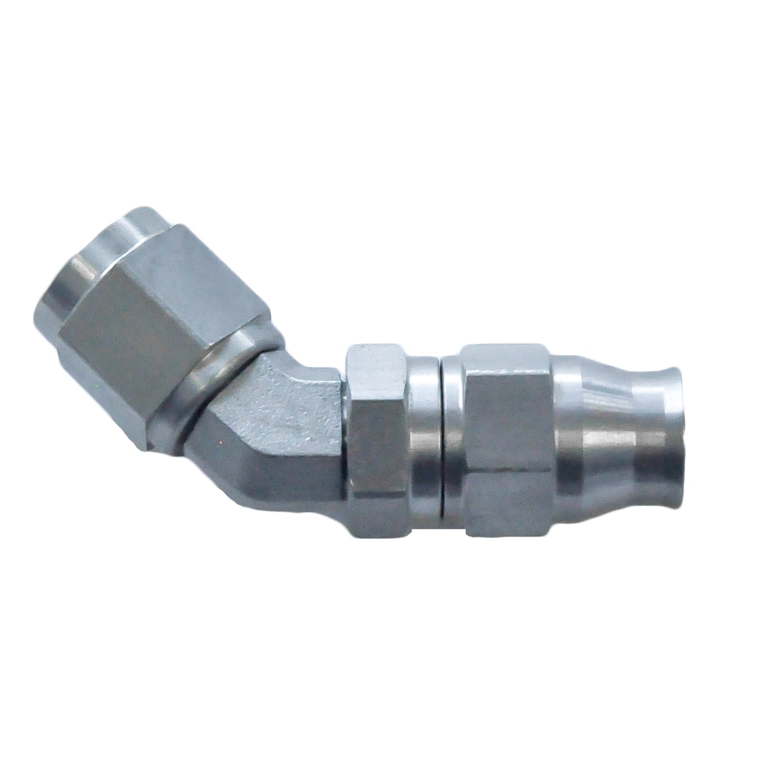 Reusable PTFE Hose End -04 x 45° Forged Stainless