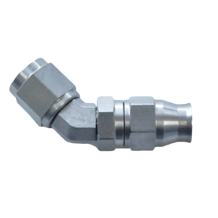 Reusable PTFE Hose End -04 x 45° Forged Stainless